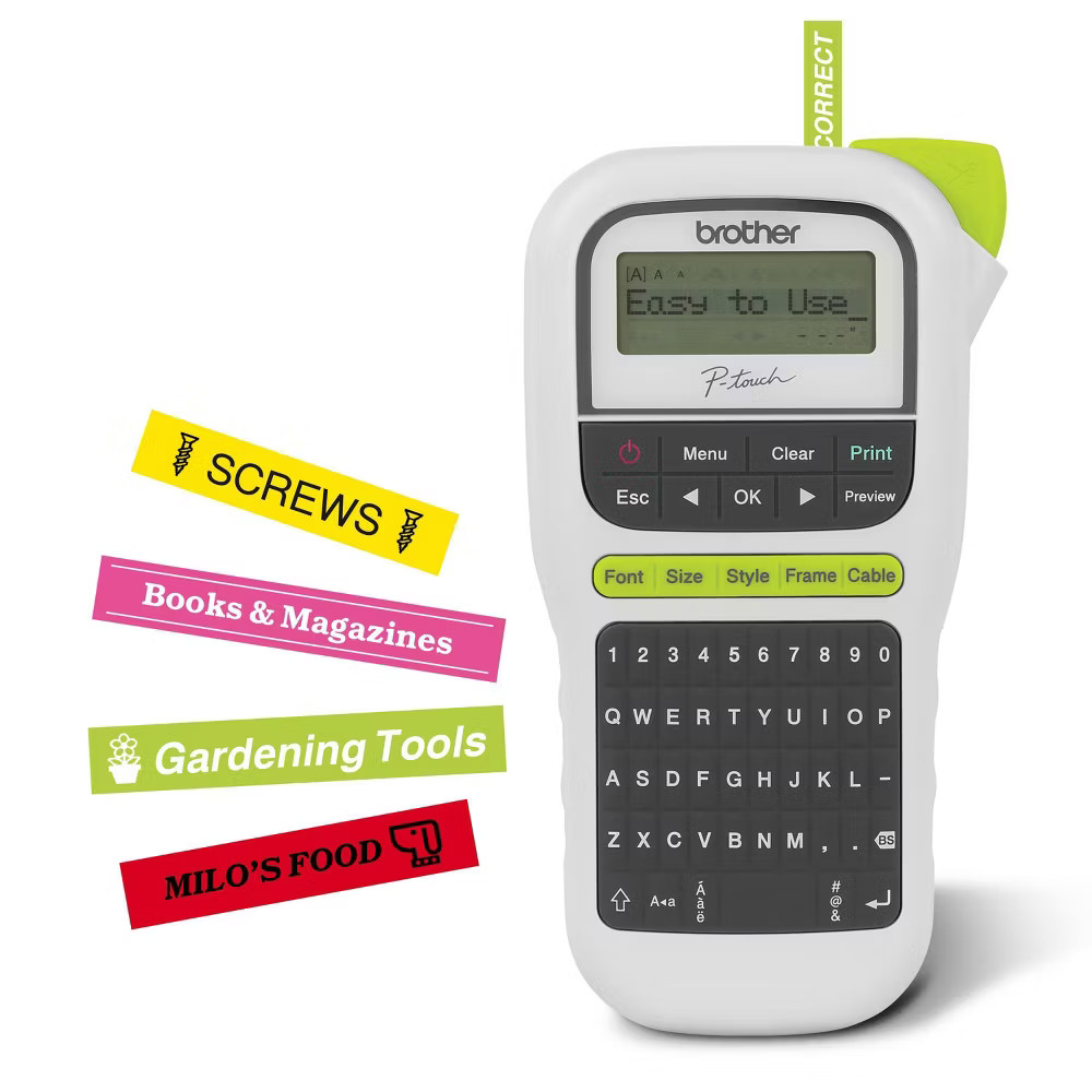 Brother P-touch PT-H110 Handheld Label Maker: Portable White No Wireless