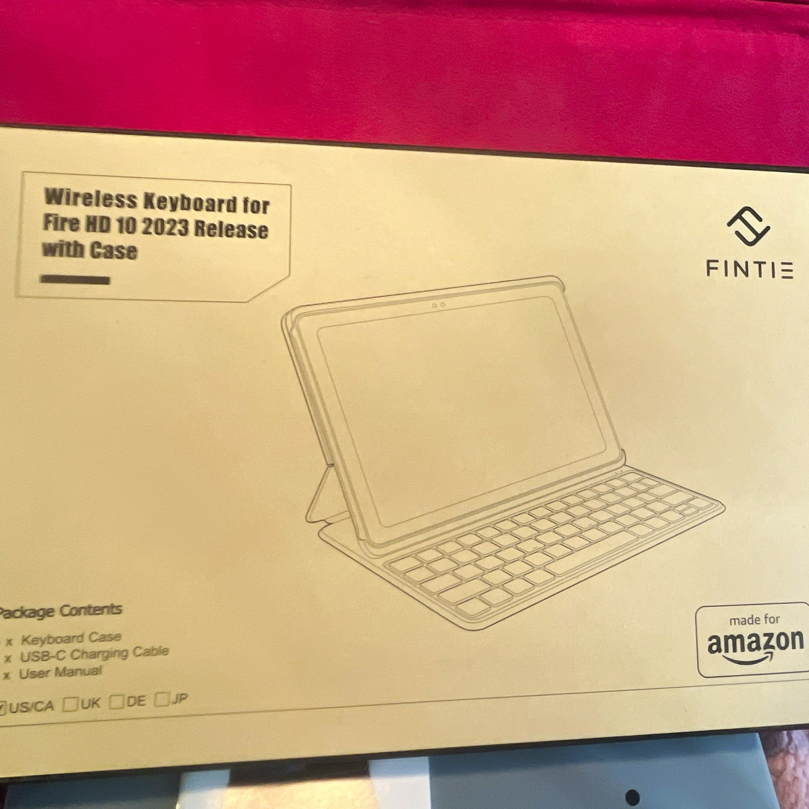 Fintie wireless Keyboard and Folio Case for Amazon Fire HD 10 2023 10.1" Gray