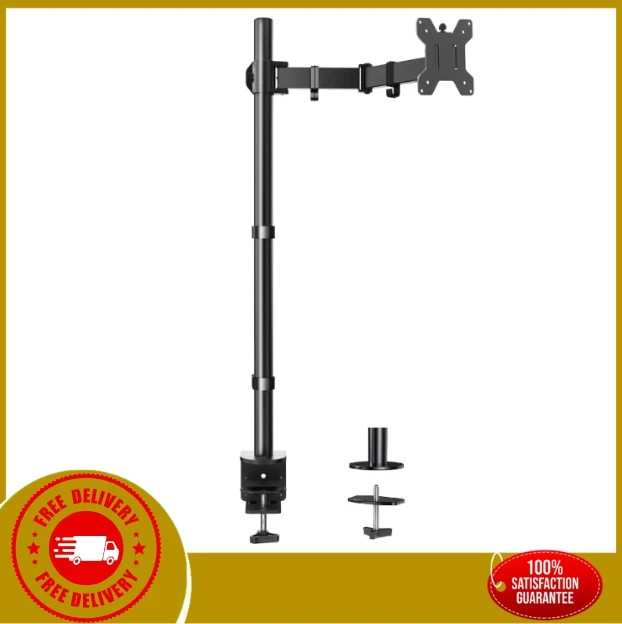 Single Monitor Stand Desk Mount, Extra Tall 39in Adjustable Stand for 13-32 In