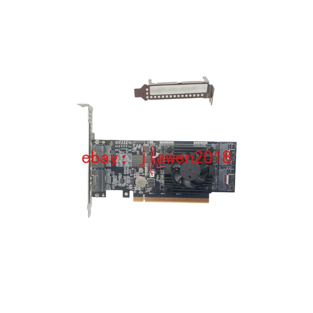 External PLX8749 Expansion Card With 4*SFF-8654 SlimSAS 8I Interfaces 8*NVMe U.2