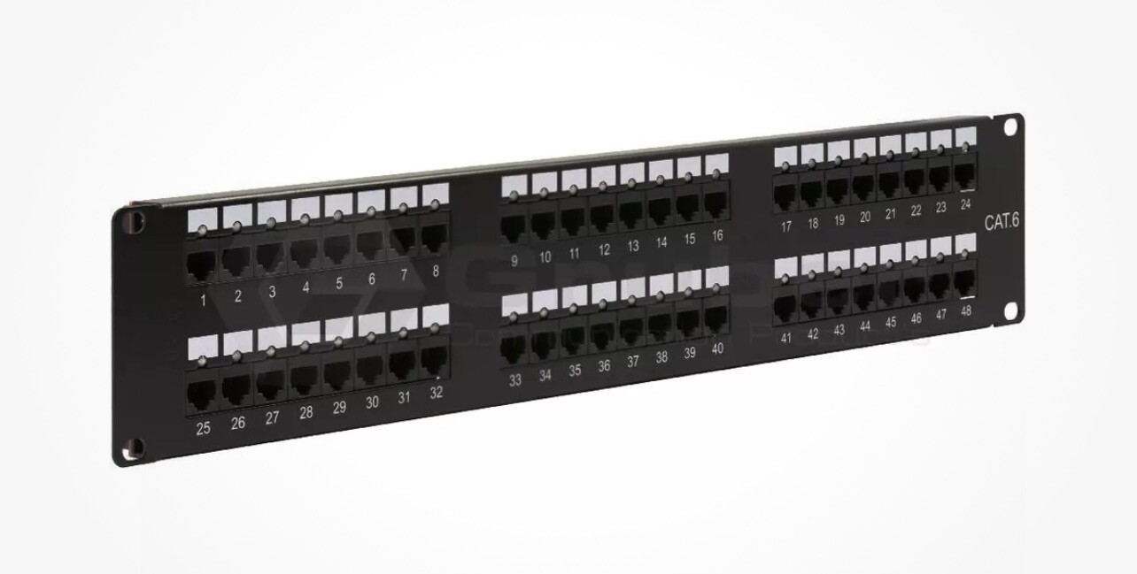 48 Port Cat6 LED Identification Patch Panel  UP48-CAT6 **PANEL ONLY