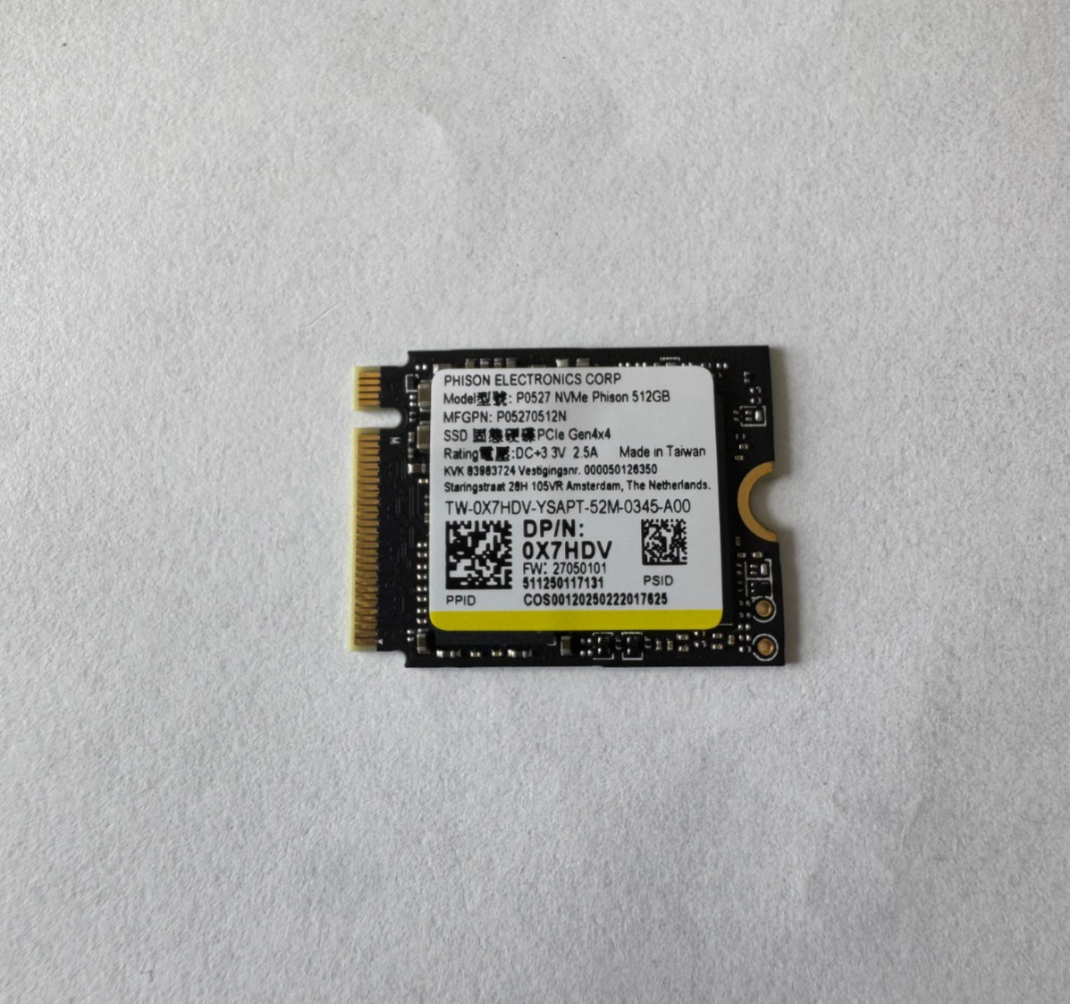 Phison Electronics 512GB PCle Gen4x4 NVMe SSD