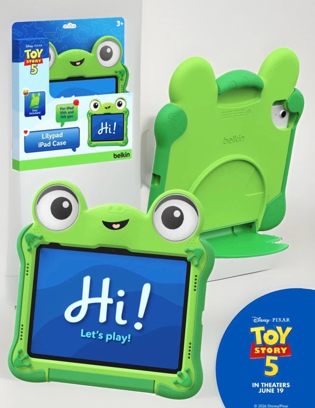 Belkin Toy Story Lilypad iPad Case, Shockproof Soft Foam Cover w: Handle & Stand