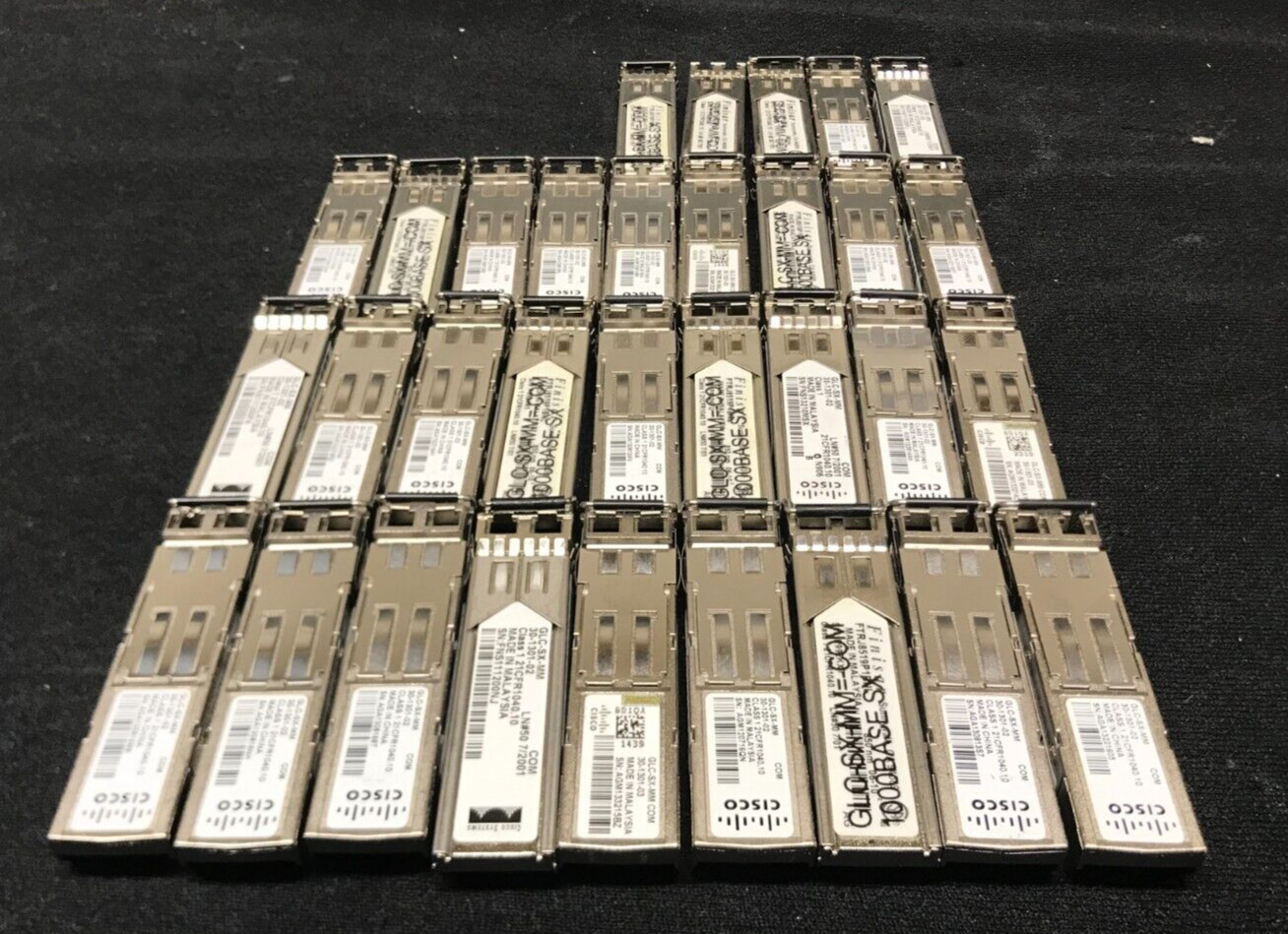 Mixed Lot of 32 Cisco Transceivers
