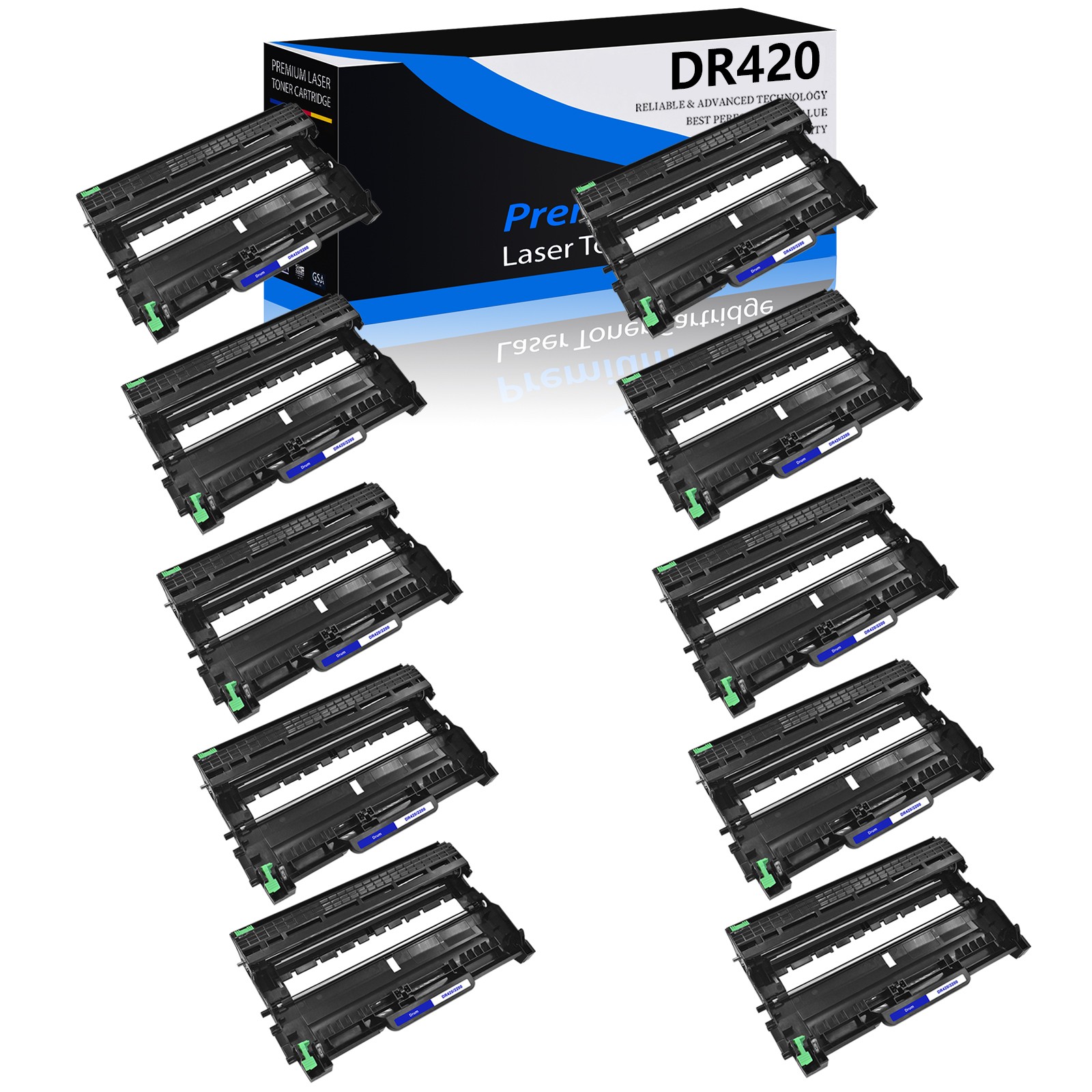 10 Pack Fits For Brother DR-420 Drum unit DR420 MFC-7860DW HL-2270DW MFC-7360N