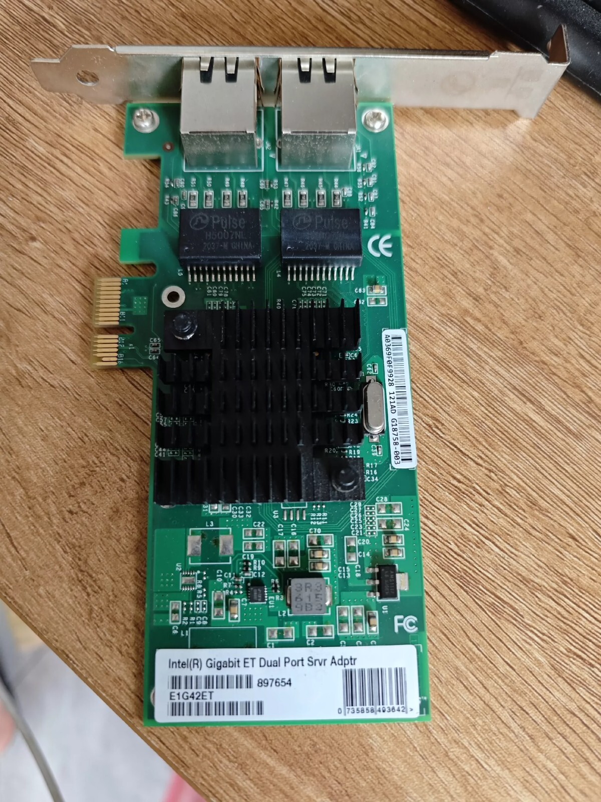For Intel E1G42ET 1G Gigabit PCIe Network Card with Intel 82576 Chip Dual RJ45