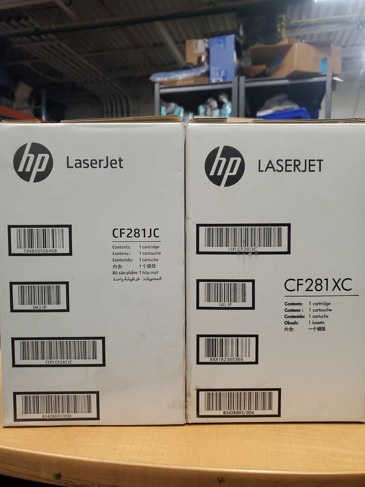 HP CF281XC Black Print Toner Cartridge & HP CF281JC Black Noir 