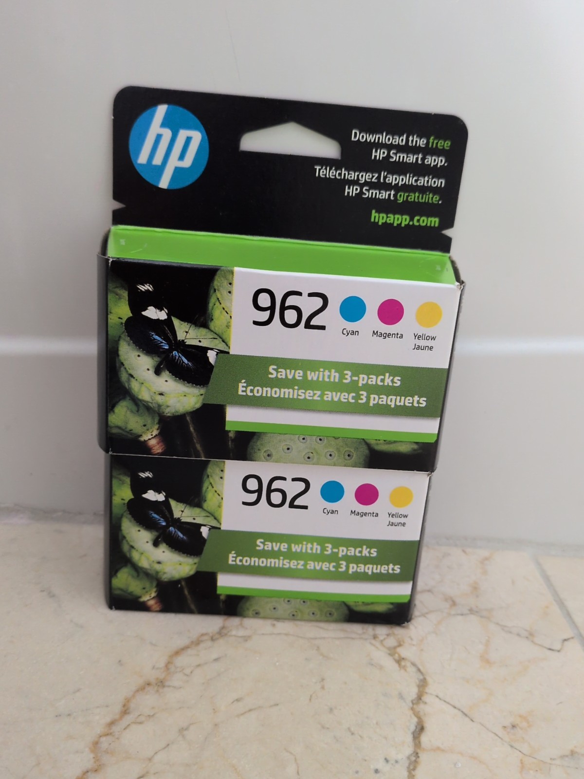 TWO NEW hp 962 ink cartridges 3 pack Exp Sept 2027