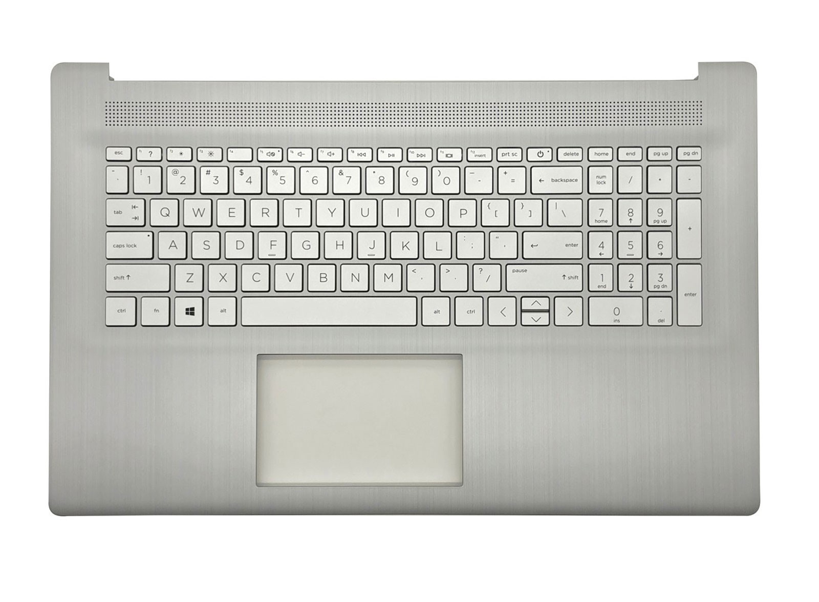 New For HP 17-CN 17-CP 17T-CN Palmrest Non-Backlit Keyboard M50458-001 Silver US