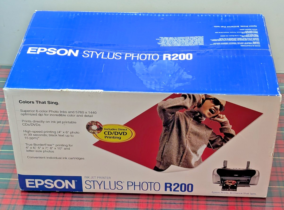 Epson Stylus Photo R200 Inkjet Printer - New, Old Stock, Factory Sealed
