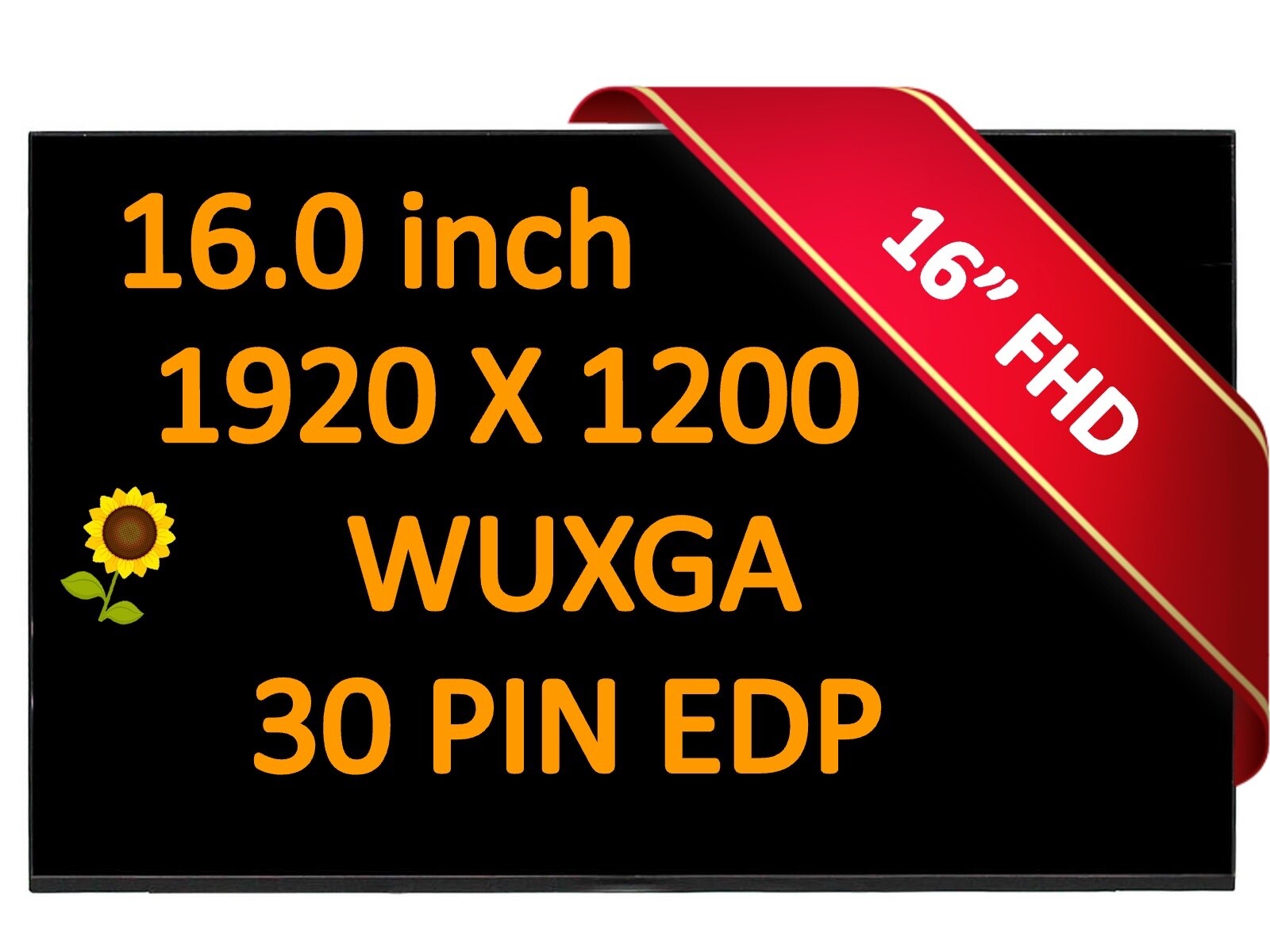 Hp N98656-001 16" WUXGA FHD Laptop Lcd Led Screen 1920x1200 Display