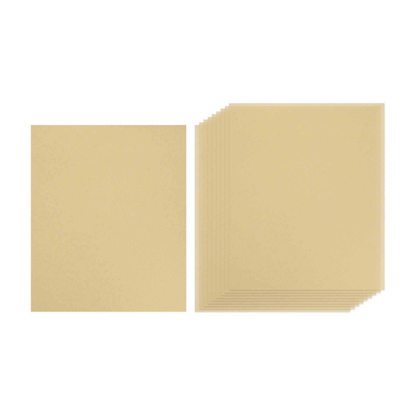 50 Pcs Sticker Paper for Printer 50 Pcs Full Sheet A4 Sticker Labels Brown