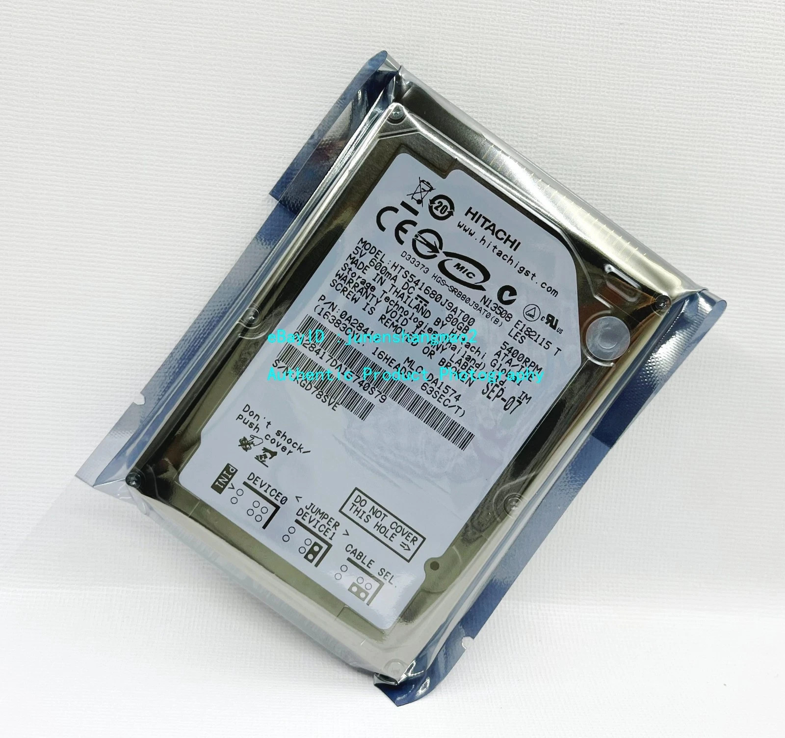 Hitachi 80GB HTS541680J9AT00 2.5" Internal Notebook Hard Drive