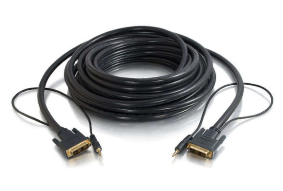 C2G 10ft Pro Series Single Link DVI-D +3.5mm A/V Cable M/M 41241 NEW in Box STP