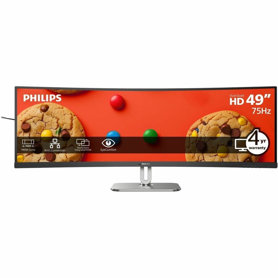 Philips 49B2U5900C 49" Class Dual Quad HD (DQHD) Curved Screen LED Monitor -