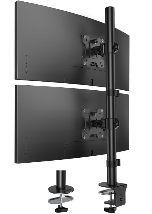 Soporte Vertical Doble para Monitores 17-32" VESA Ajustable de Escritorio, Nuevo
