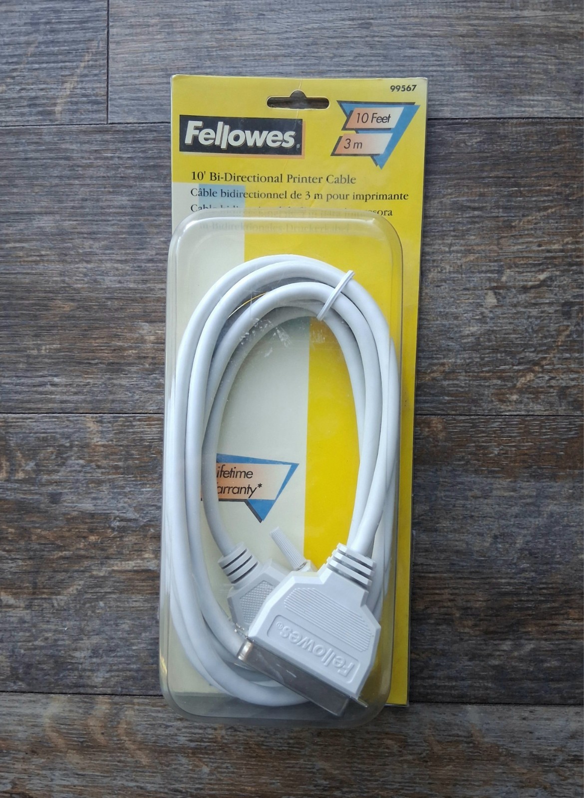 Fellowes 10' Bi-Directional Printer Cable Model # 99567, Factory Sealed, NIP