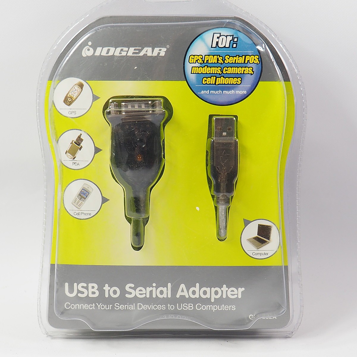 IOGEAR GUC232A USB to PDA/Serial (DB9) Adapter w/PC&Mac Drivers *FOR OLD OS*