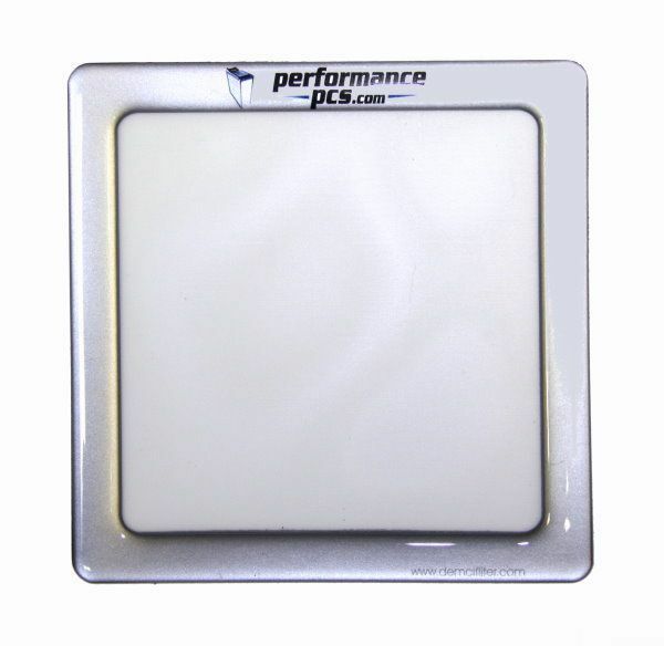DEMCiflex 140mm Magnetic Fan Dust Filter - PPCS Metallic Silver with White Mesh