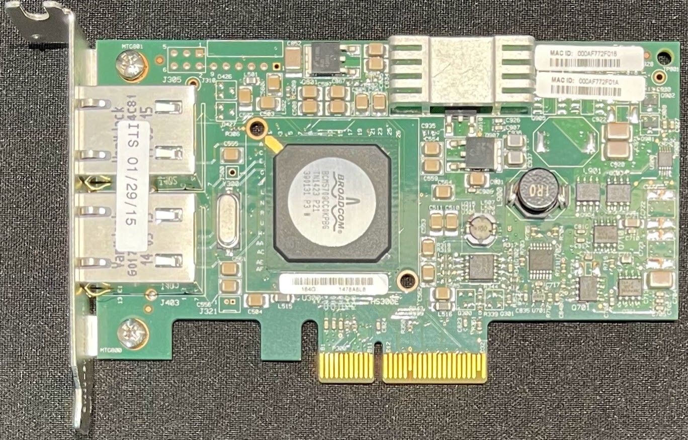 Dell Broadcom BCM95709A0907G Dual Port GbE GE iSCSI TOE PCI-e Adapter / H914R