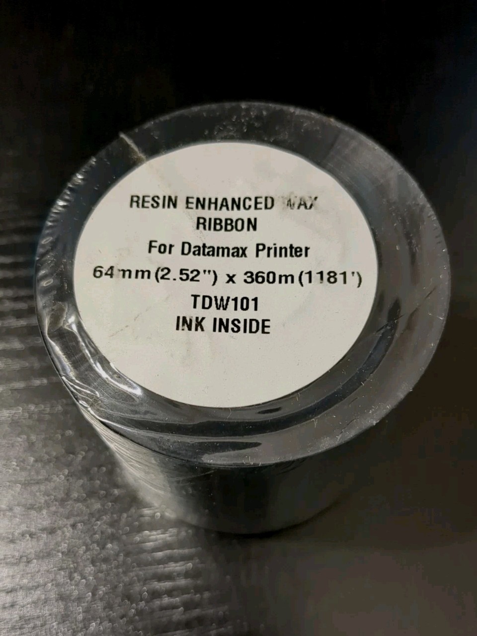 Resin Enhanced Wax Thermal Transfer Ribbon 64MM X 360M 2.52'' X 1181' Datamax BN