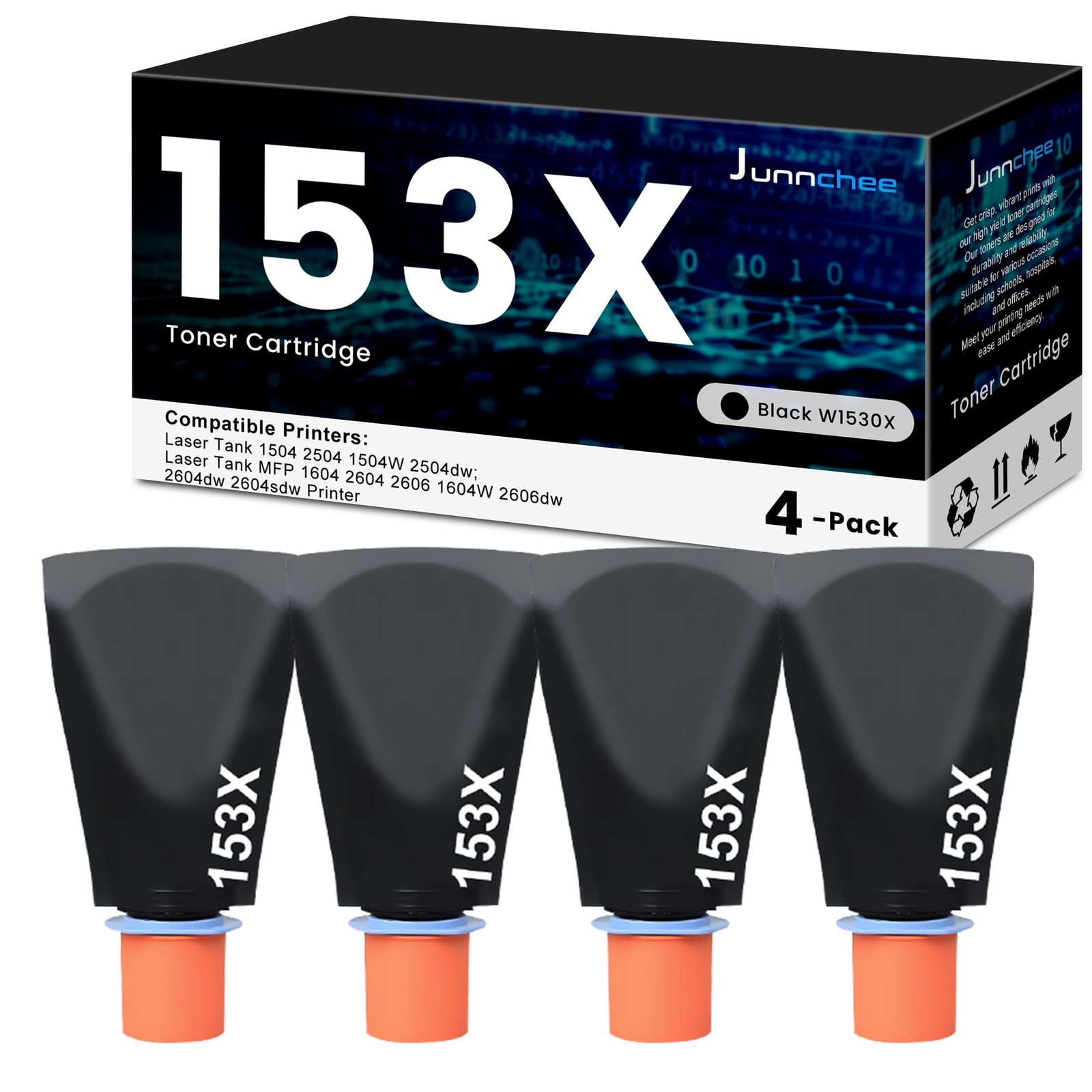 153X W1530X Toner Reload Kit for Tank 1504/2504 MFP 1604/2604 Printer Ink