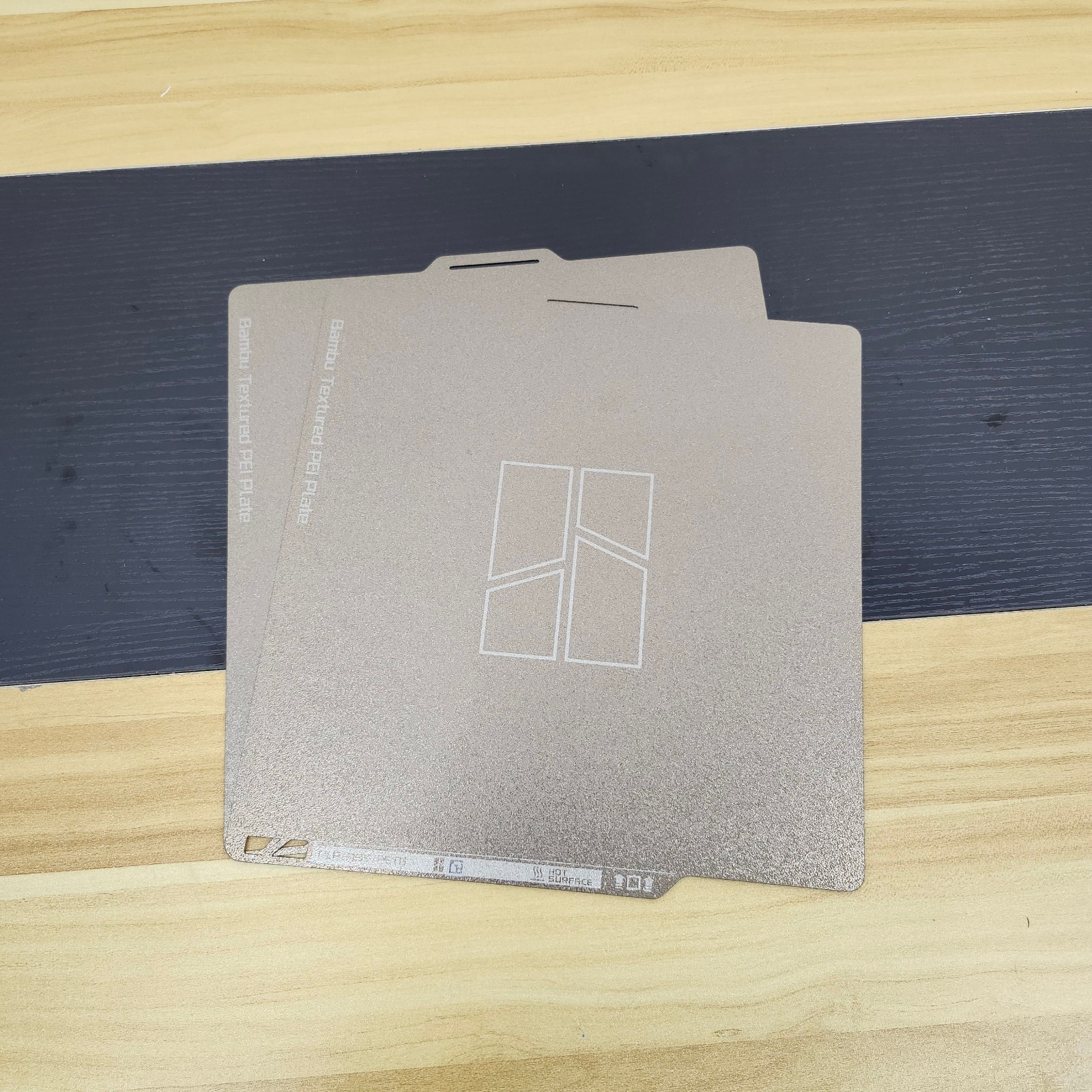 2 Pack - Bambu Lab Textured PEI Plate 256x256mm P1S X1C OEM