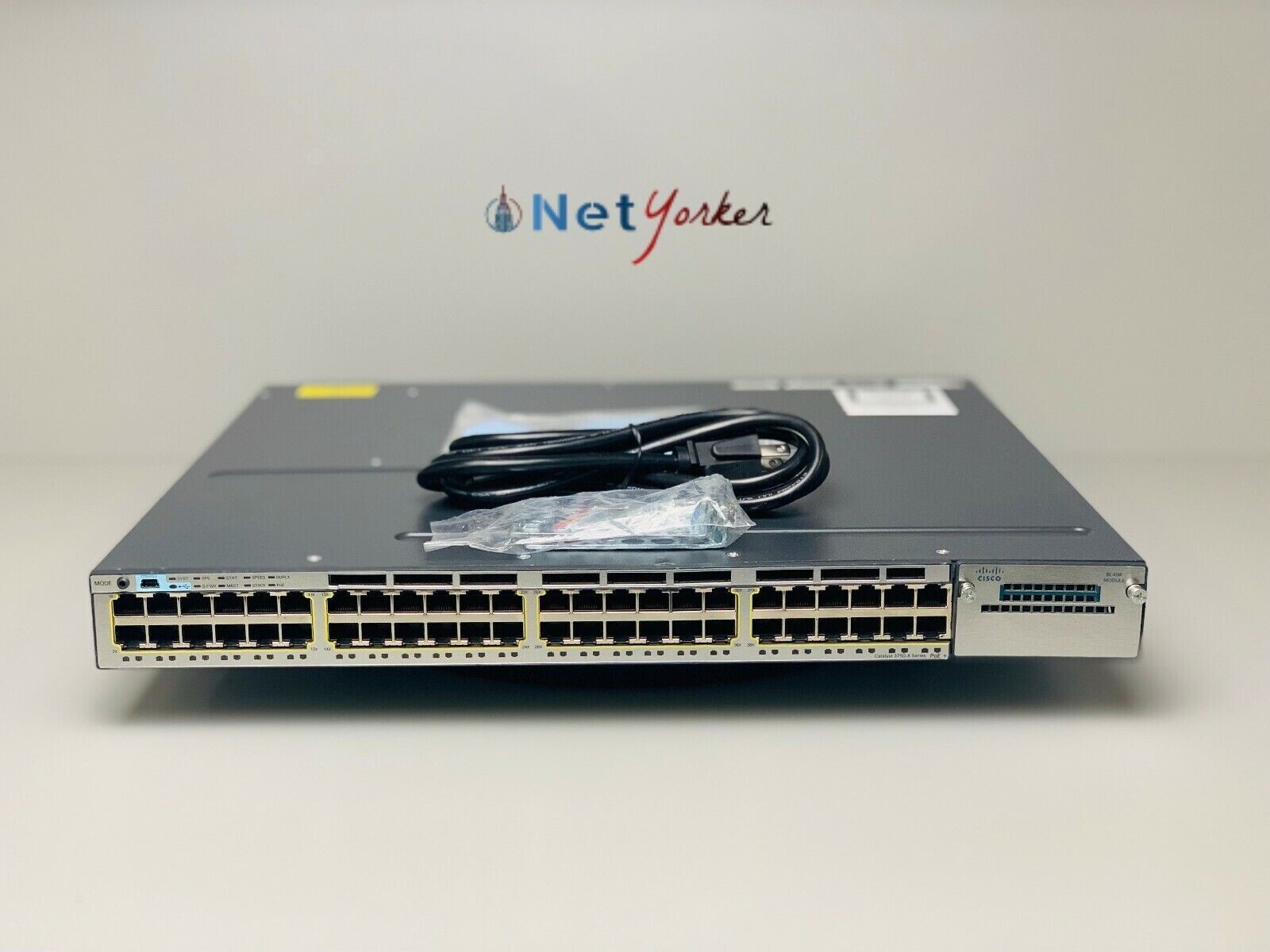 Cisco WS-C3750X-48PF-L 48 Port PoE 3750X Gigabit Switch - Same Day Shipping