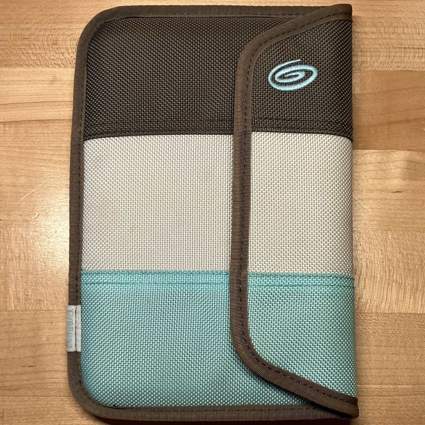 Timbuk2 iPad Tablet Folio Case Cover Brown/Gray/Blue Elastic Strap Closure