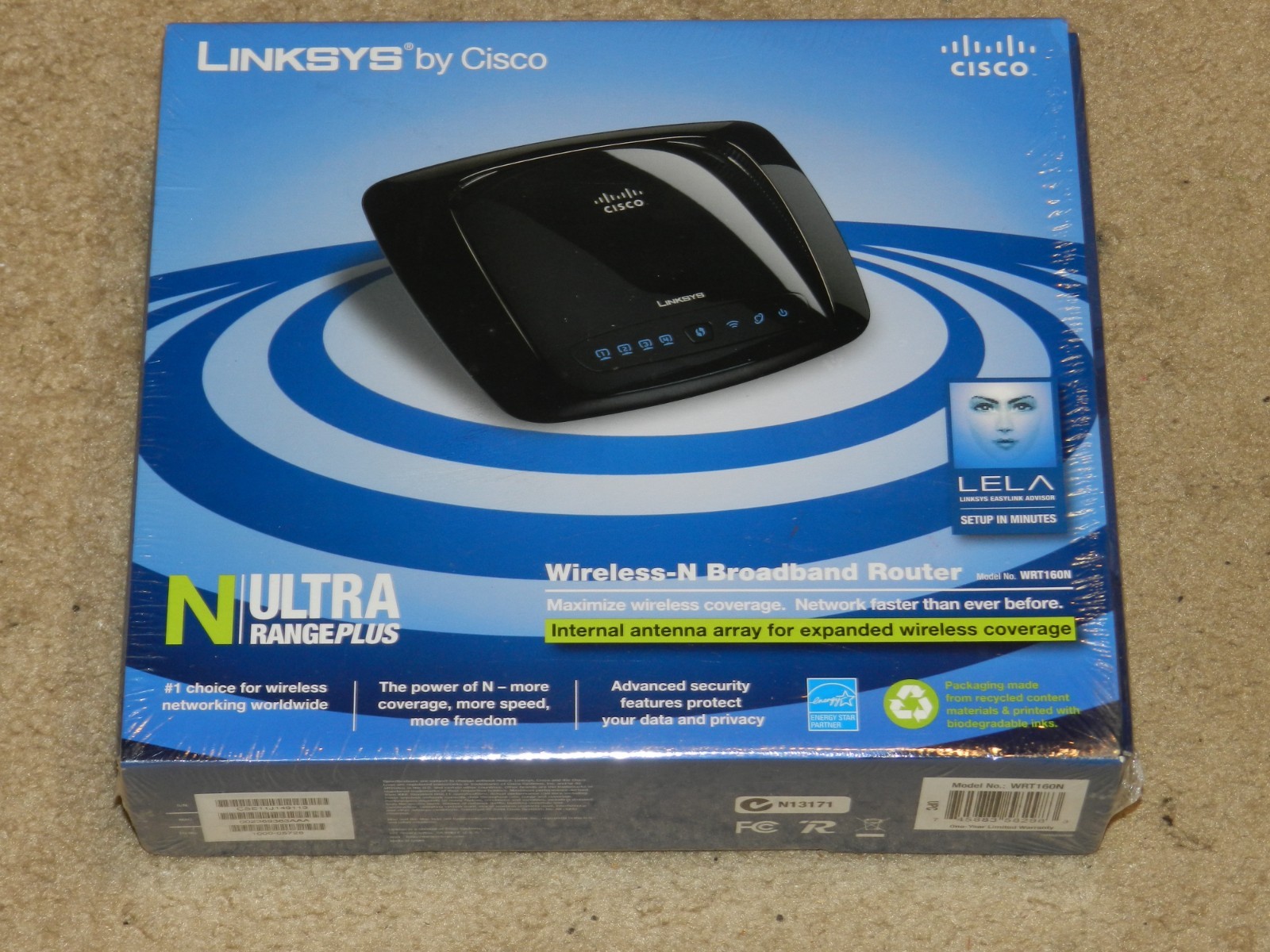 Linksys Cisco 2.4 GHz Wireless-N Broadband Router WRT160N NEW SEALED