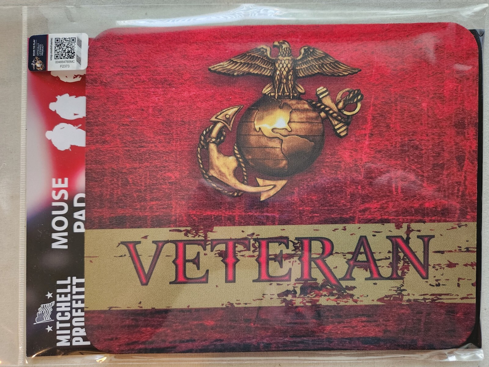 US MARINE CORPS VETERAN NEOPRENE MOUSE PAD - MADE IN USA