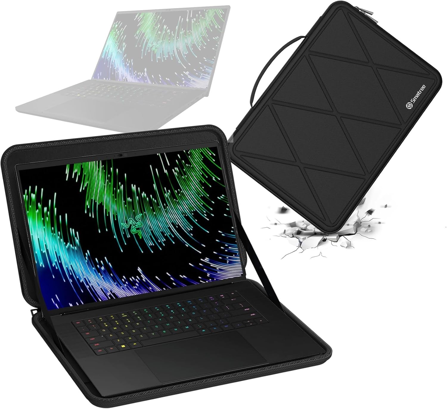 Smatree Hard EVA Protective Sleeve For Razer 16 inch (X8285), X Series-Black 