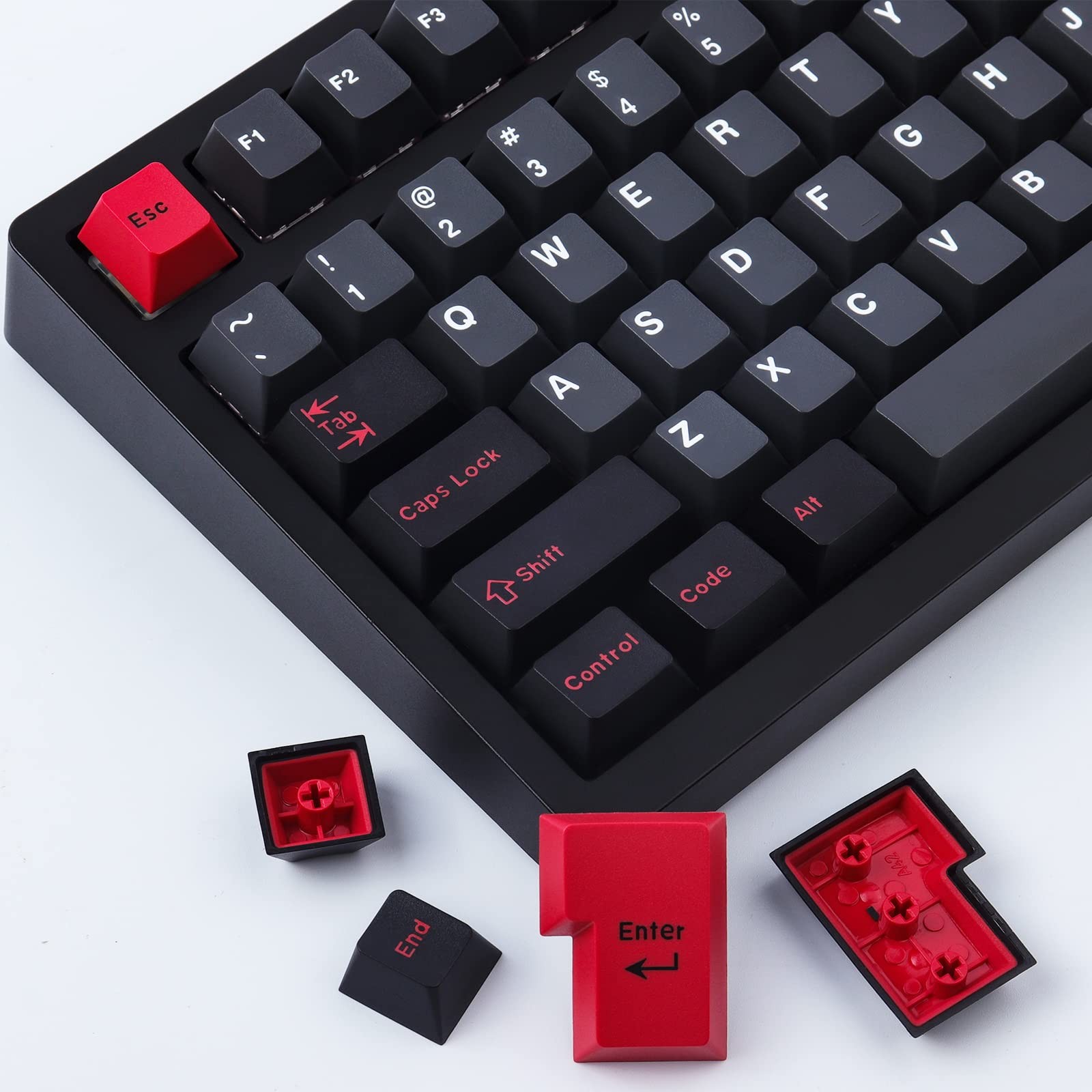 172 Keys Custom Double Shot ABS Keycap Set 6.25u 7u Cherry Profile Keyboard