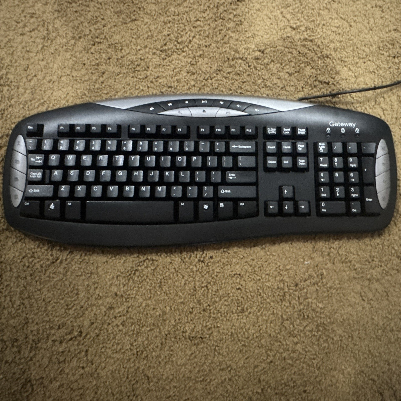 Gateway KB-0401 Wired USB Multimedia Keyboard QWERTY English Black/Silver