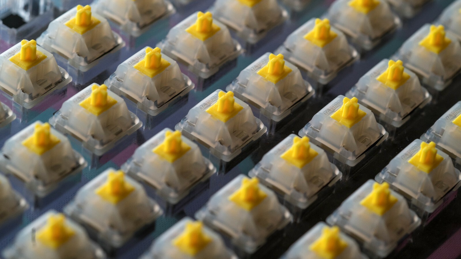 Hand Lubed and Filmed Gateron KS-3 Milky Yellow Pro Linear Switches (70Ct)