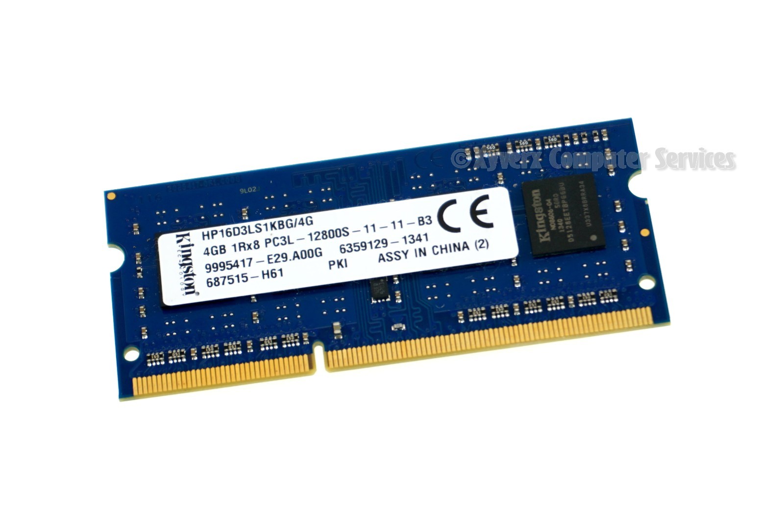 HP16D3LS1KBG-4G OEM KINGSTON LAPTOP MEMORY 4GB 1RX8 PC3L-12800S-11-11-B3 (CA65)