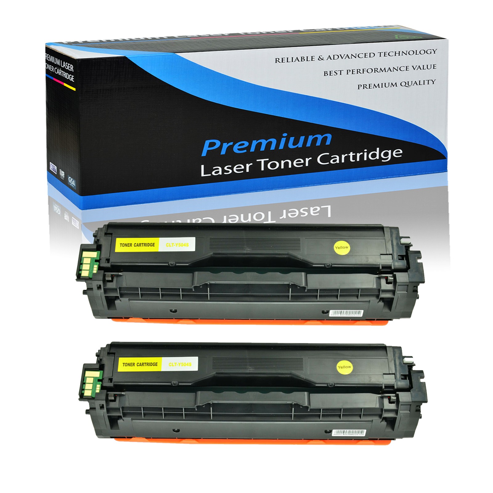 2x CLT-Y504S 504S Yellow Toner Cartridge for Samsung SL-C1810W SL-C1860FW