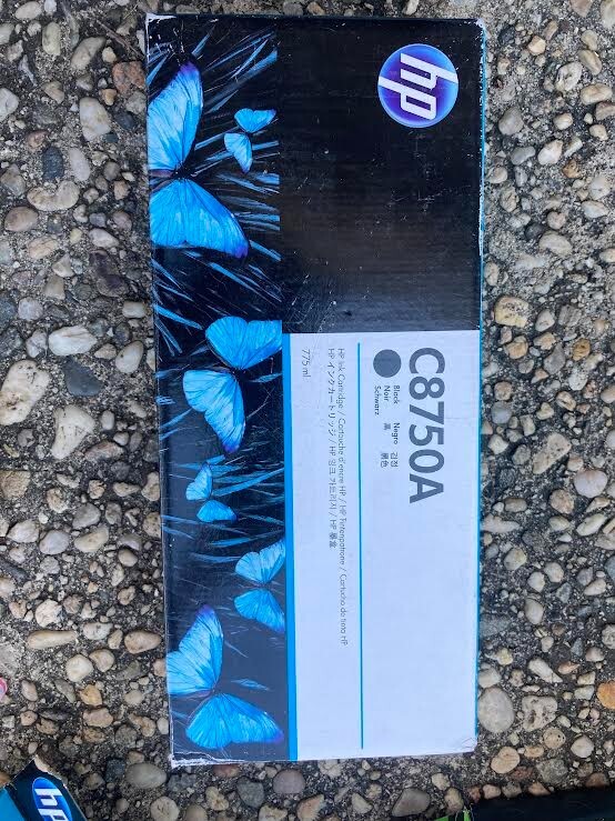 Genuine HP CM8050/8060 Color MFP  Black Ink Cartridge C8750A Exp 08/01/2014