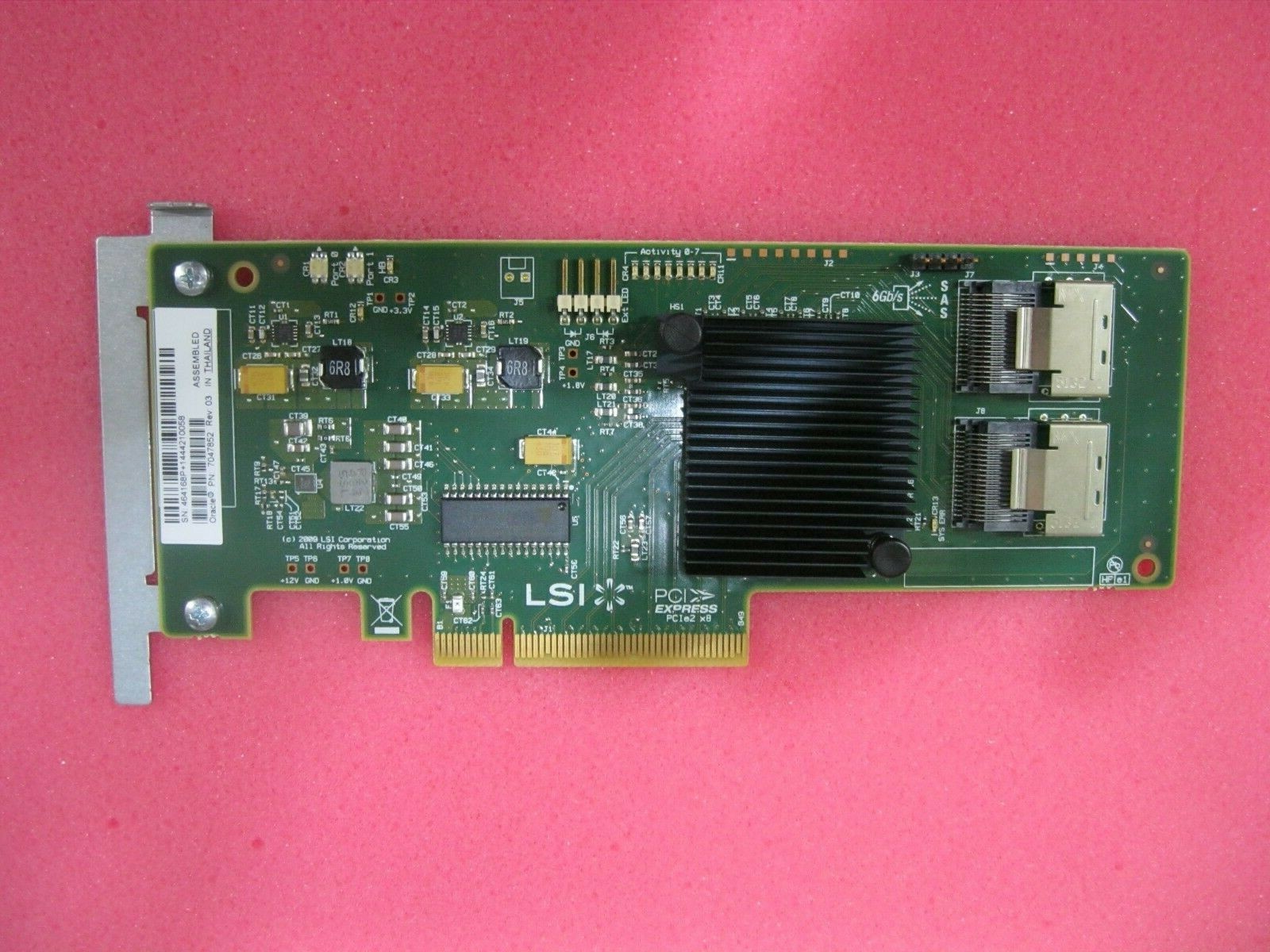 Sun Oracle 7047852 8-Port 6Gbps SAS-2 PCI Express HBA (LSI) SAS9211-8i - L3212