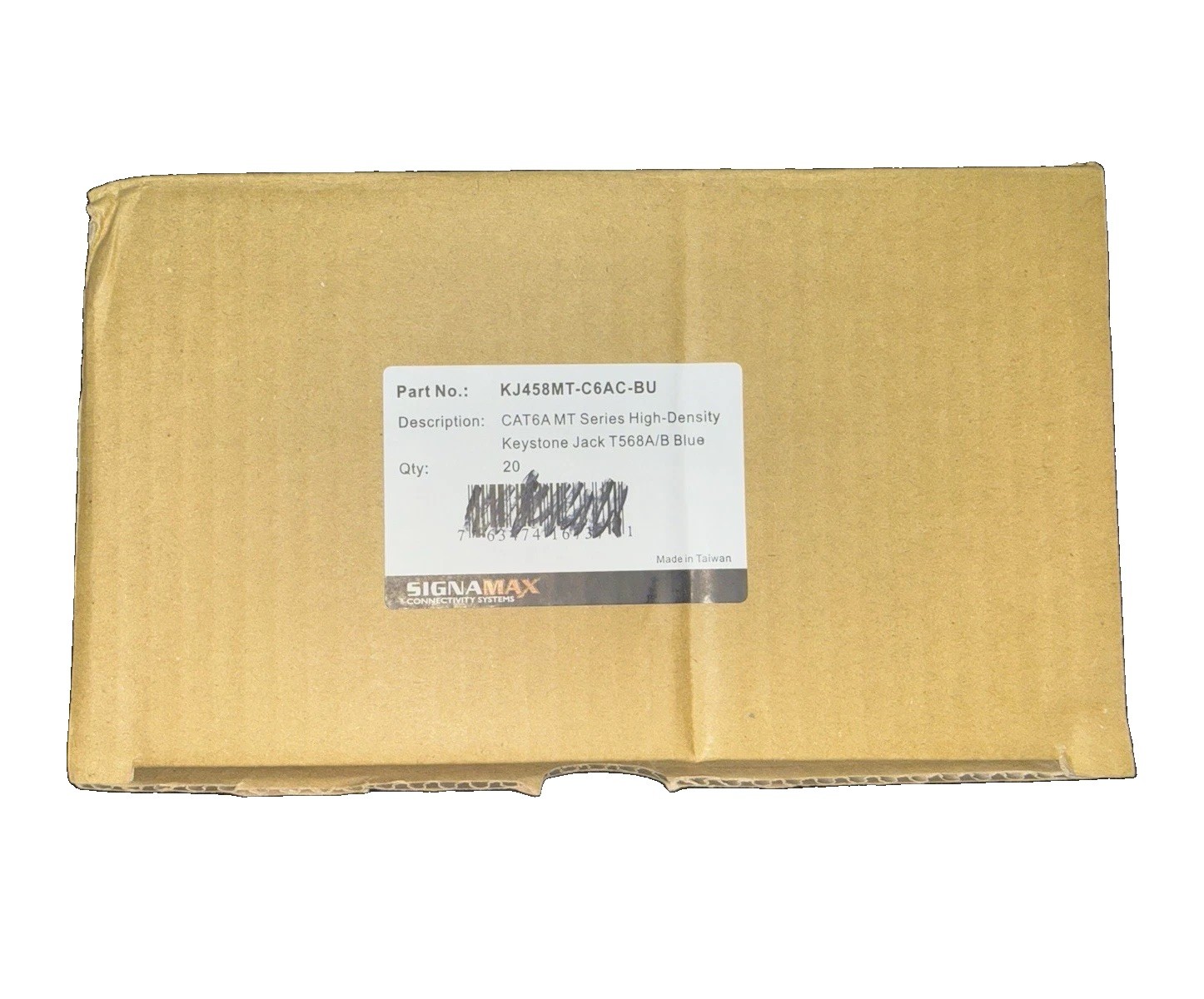 Signamax Cat6A RJ45 Keystone Jack Punch Down Blue KJ458MTI-C6A-BU QTY 20