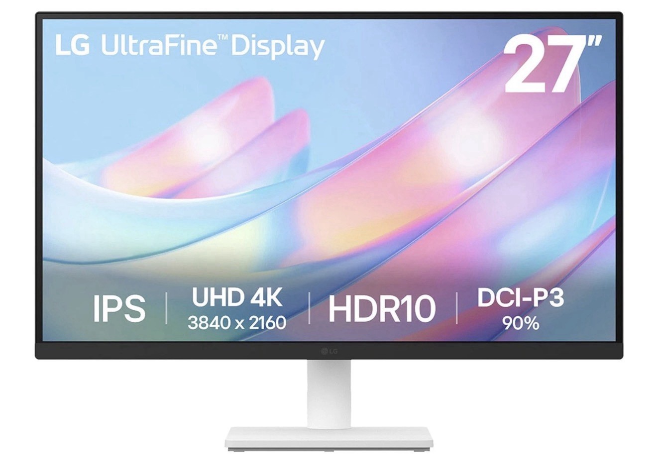 LG UltraFine 27” 4K UHD Monitor 27US500, 3840x2160 Borderless White NEW OPEN BOX
