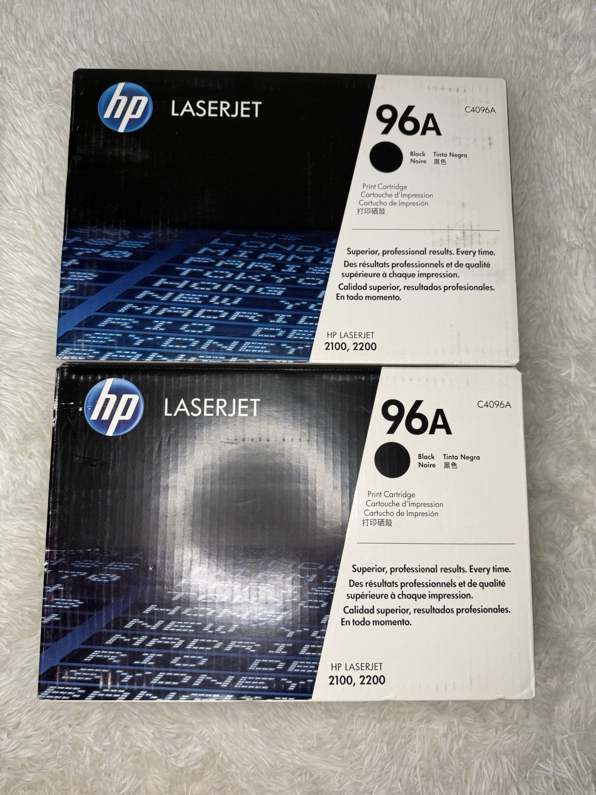 Lot Of 2 HP 96A Black Toner (C4096A) LaserJet 2100 2200 Genuine OEM