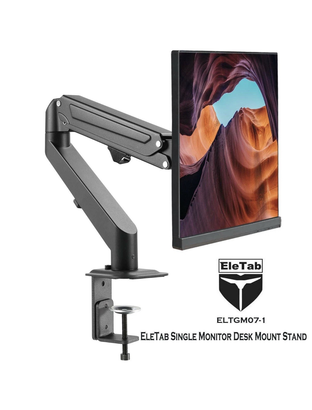 EleTab M07-1 Single Monitor Stand - Articulating Gas Spring Monitor Arm LM07