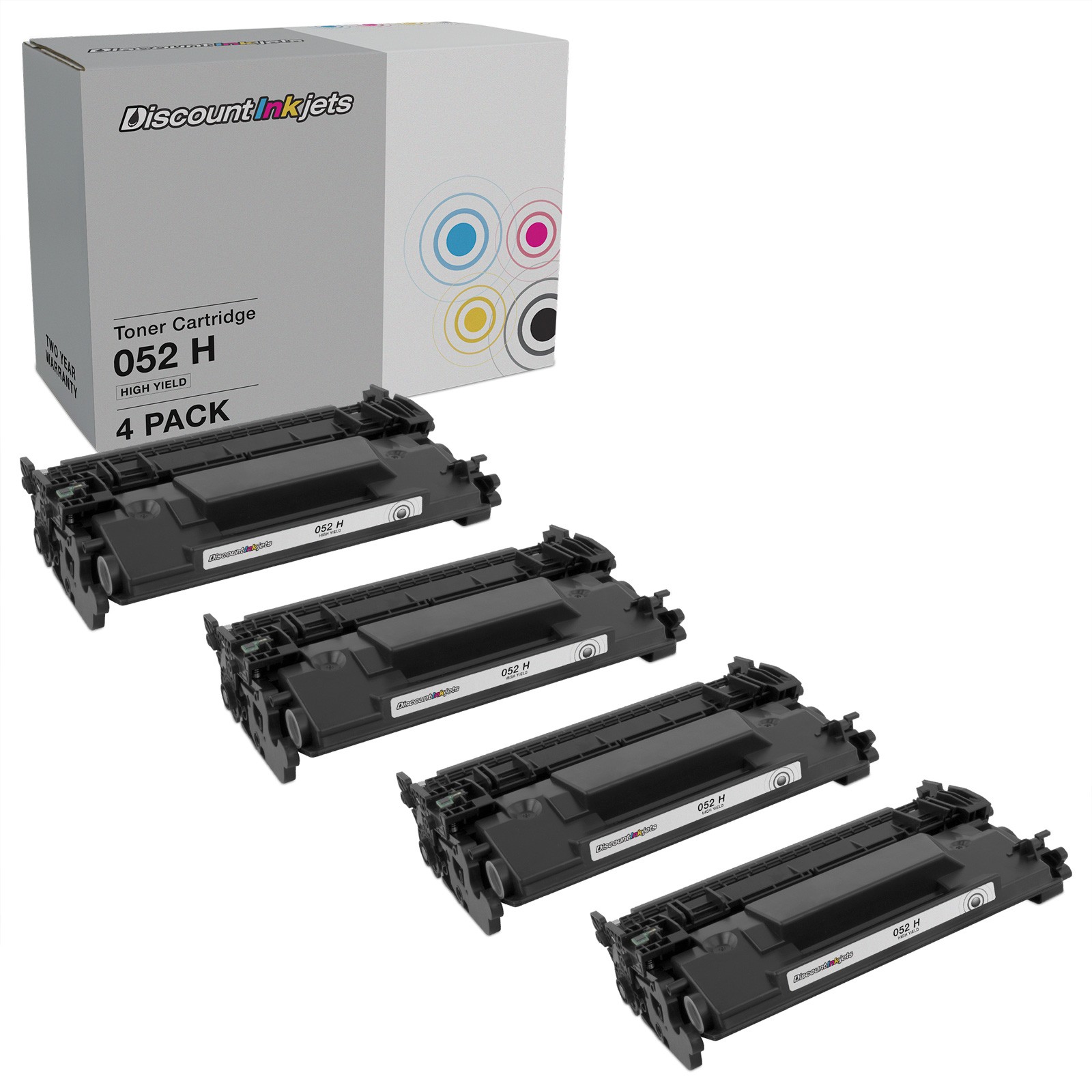 DI Toner Cartridge Replacements for Canon 052H HY (Black, 4-Pack)