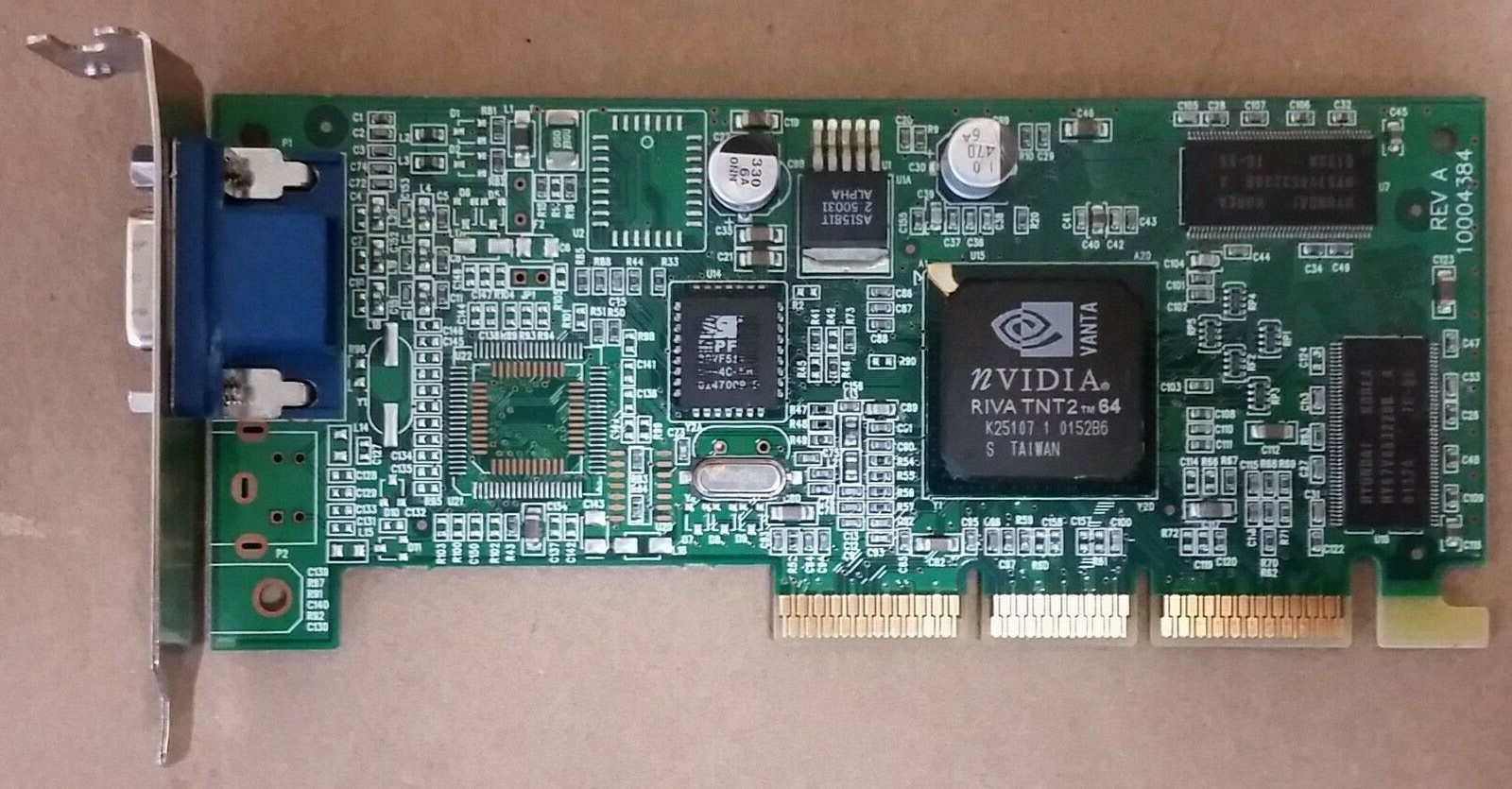 nVidia Vanta Riva TNT2 64 16MB AGP Low Profile VGA Display Adapter VCD001554-00