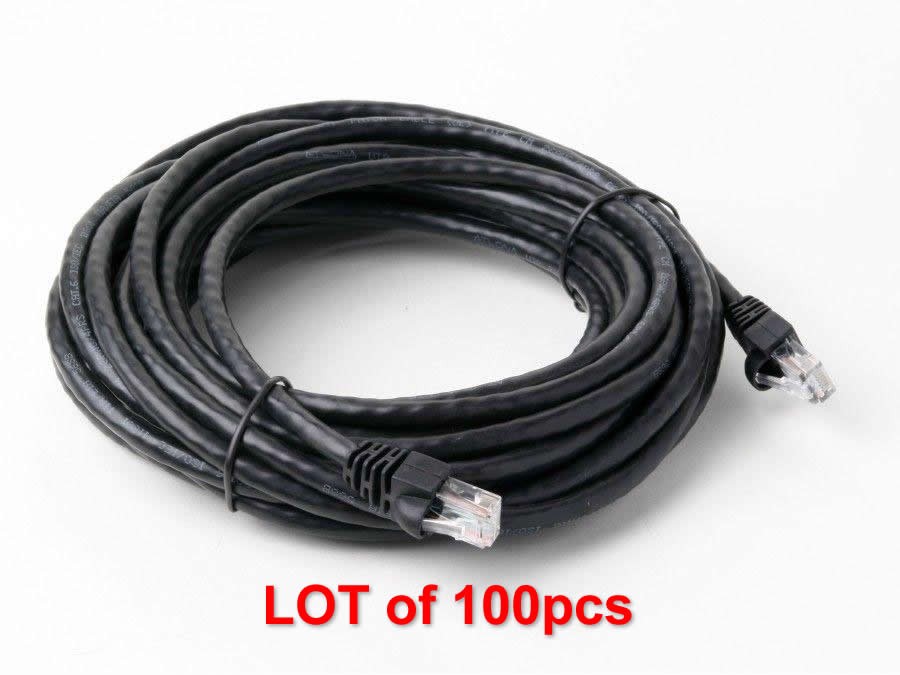 50ft High-quality Snagless Cat6 Patch Cable (550MHz) LOT of 100pcs
