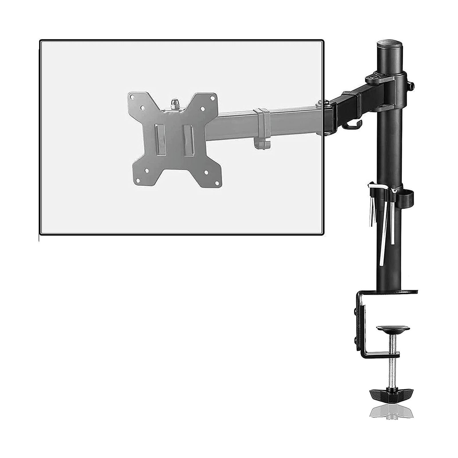 suptek Single LED LCD Monitor Desk Mount Heavy Duty Fully Adjustable Stand fo...