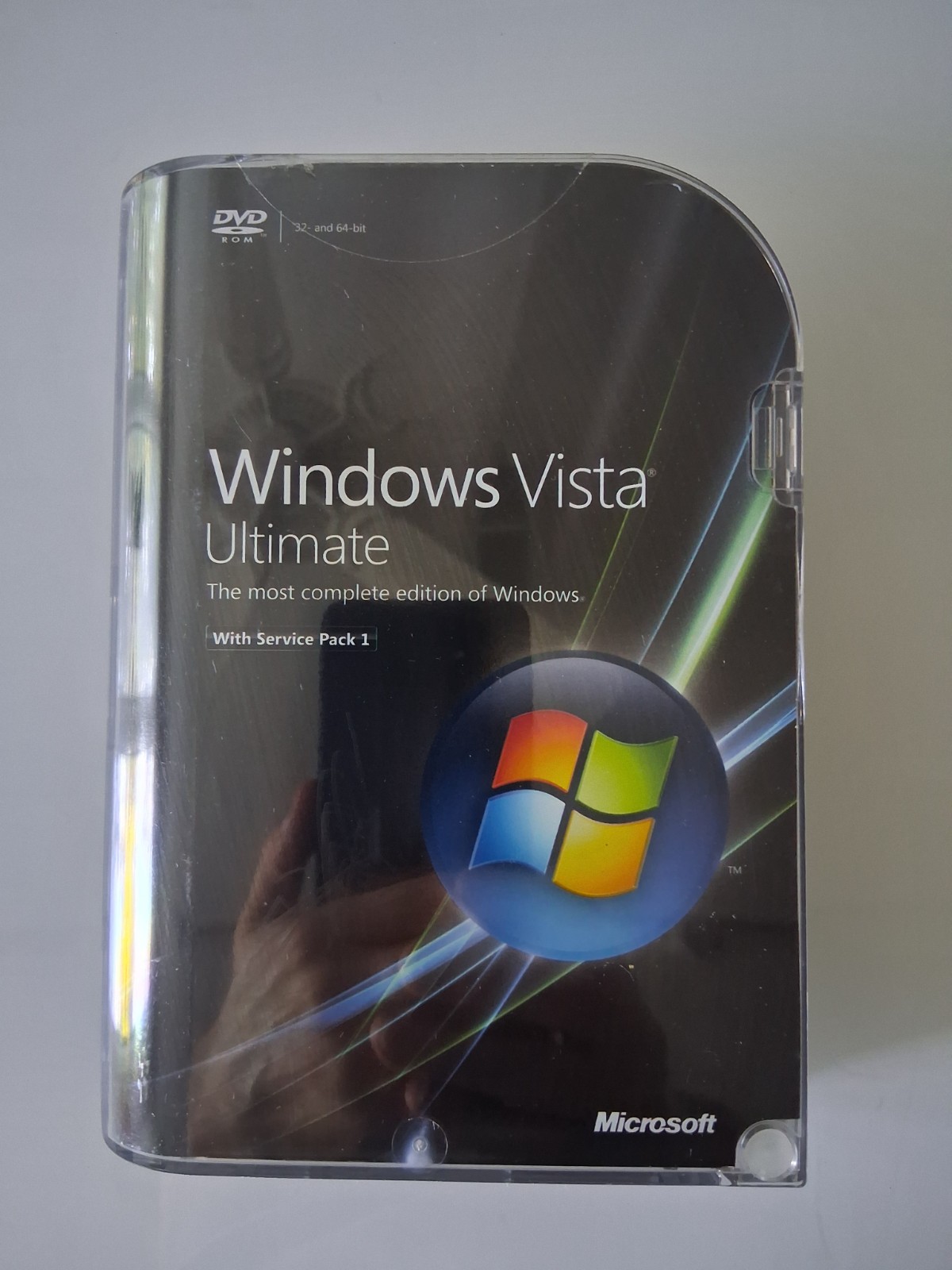 Microsoft Windows Vista Ultimate SP1 Full 32/64 bit DVDs w/ Case and Manual