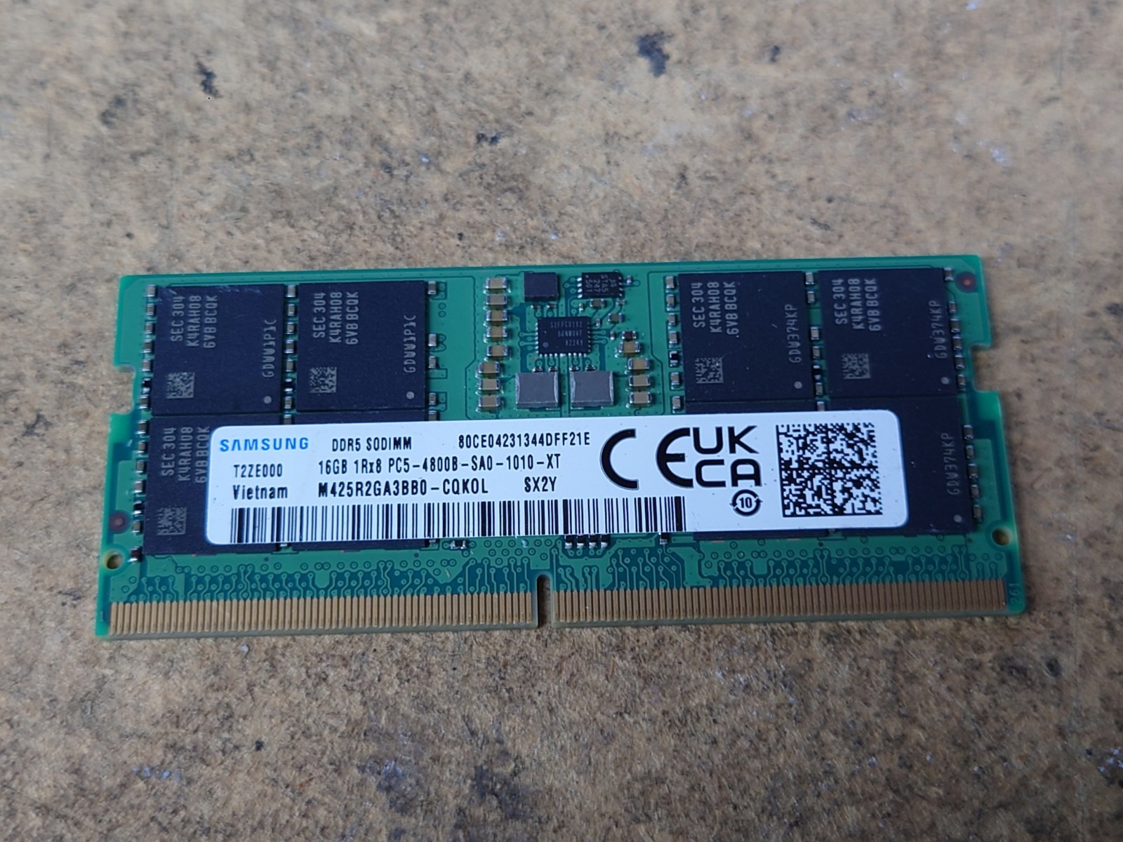 Samsung 16GB DDR5-4800 SODIMM M425R2GA3BB0-CQK0L 1Rx8 PC5-4800B
