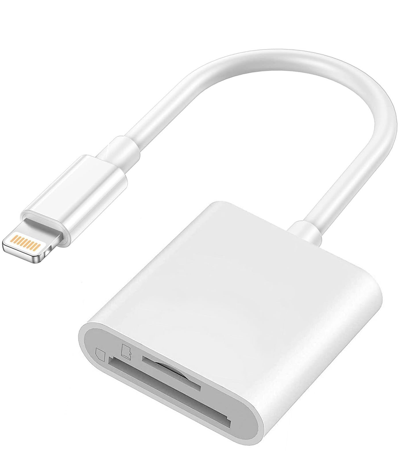 Lightning to SD & TF Dual Card Slot Adapter, Apple MFi Certified Micro SD/SD ...